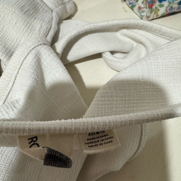 Roxy White Textured Tank Top medium - Picture 6 of 7